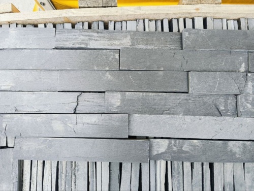 Плитка чёрная из натурального камня фасадная 30 см * 5 см, толщина 7 мм -30 мм купить в Октябрьском