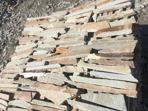 Горбушка златолит золотистый для облицовки купить в Октябрьском