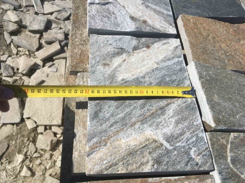 Плитка пилёная златолит Уральский для цоколя, отмостки купить в Октябрьском